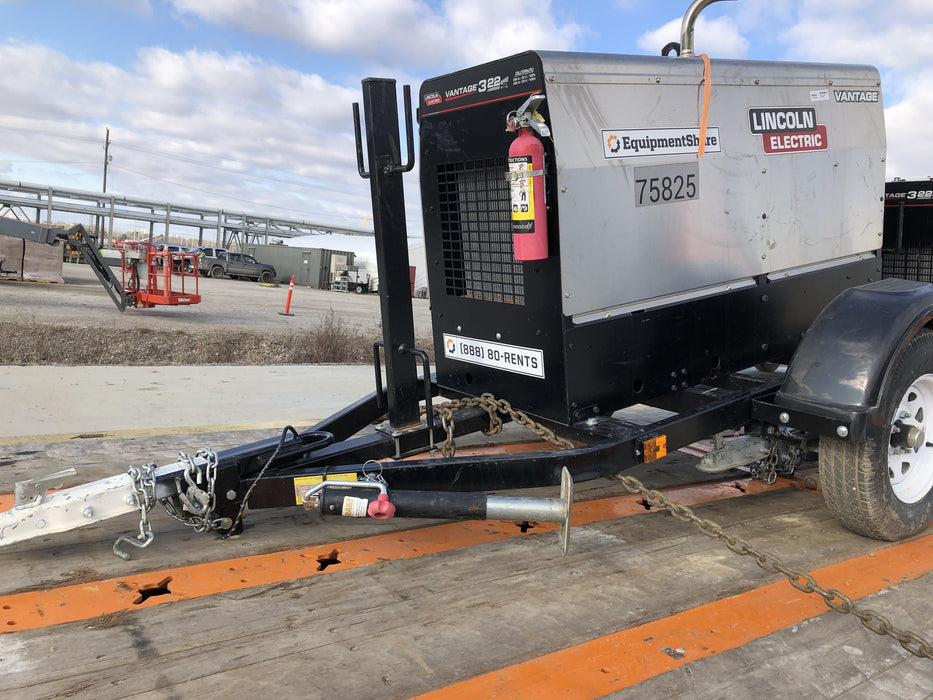 2020 Lincoln Electric Vantage 322 Welder Ready-Pak 3, w/ GPS & Decals (includes trailer, cable rack, fender light kit)