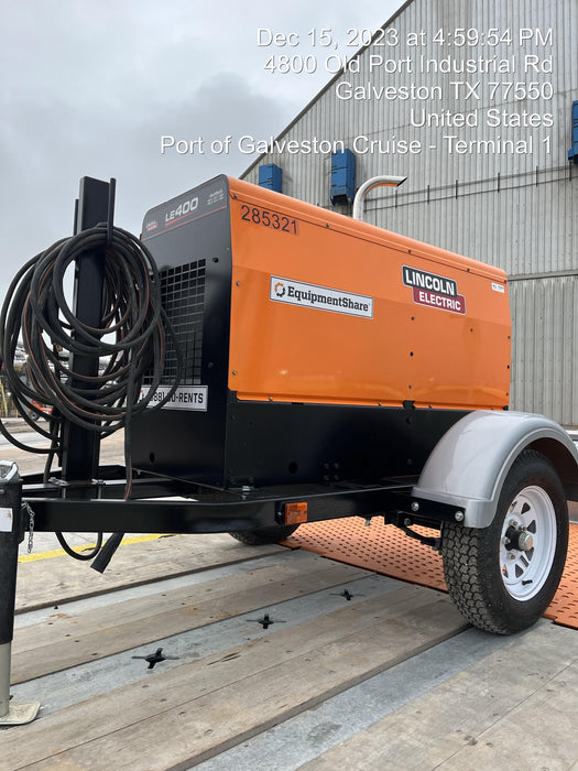 2022 Lincoln Electric LE400 Kubota V1505, Trlr, Cable Rack, Light Kit, ES Decals, T3