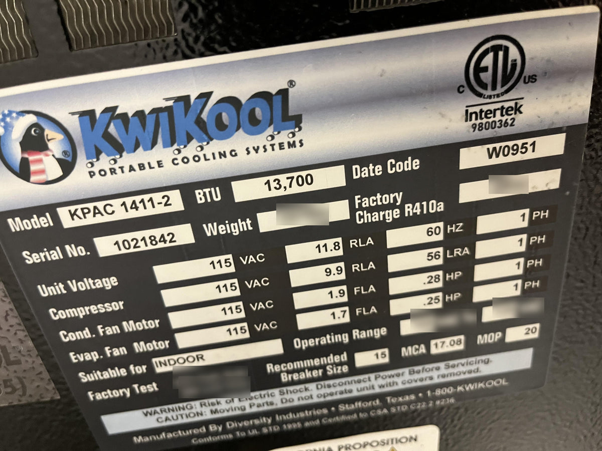 2022 KWIKOOL KPAC1411-2
