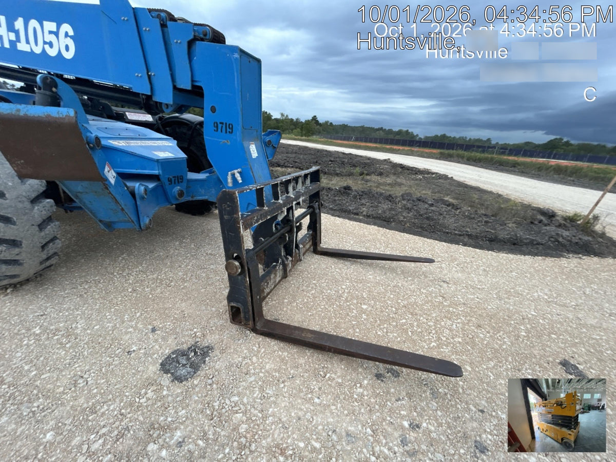 2018 Genie GTH-1056 Genie GTH-1056 w/Open ROPS, Solid Tires, Work Light/Beacon, 60" Carriage and Forks