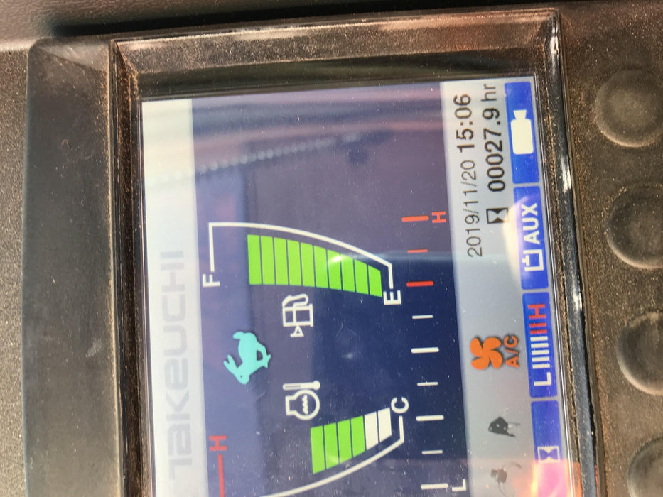 2019 Takeuchi TB290 Cab, AC, Rubber Tracks, Dozer Blade, Travel Alarm, Control Pattern Change Valve, Auxiliary Hydraulics w/18" Quick Coupler Bucket with teeth, 6.2 cu. ft. capacity/24" Quick Coupler Bucket with teeth, 8.6 cu. ft. capacity/36" Quick Coupler Bucket with teeth, 13.4 cu. ft. capacity, Quick Coupler, Hydraulic Thumb Installed