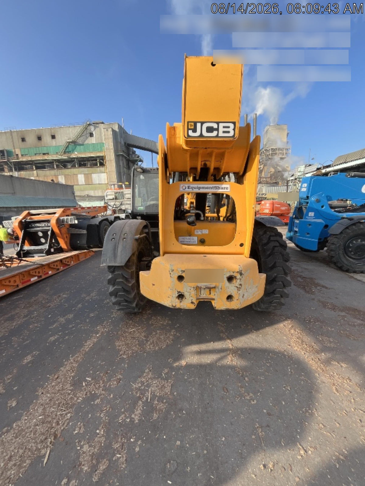 2019 JCB 510-56 Canopy, 74 HP, Solid Tires, STD Worklight, Beacon, Aux Hydraulics, Lifting Eye, Back up Alarm w/66" Carriage/60" Forks