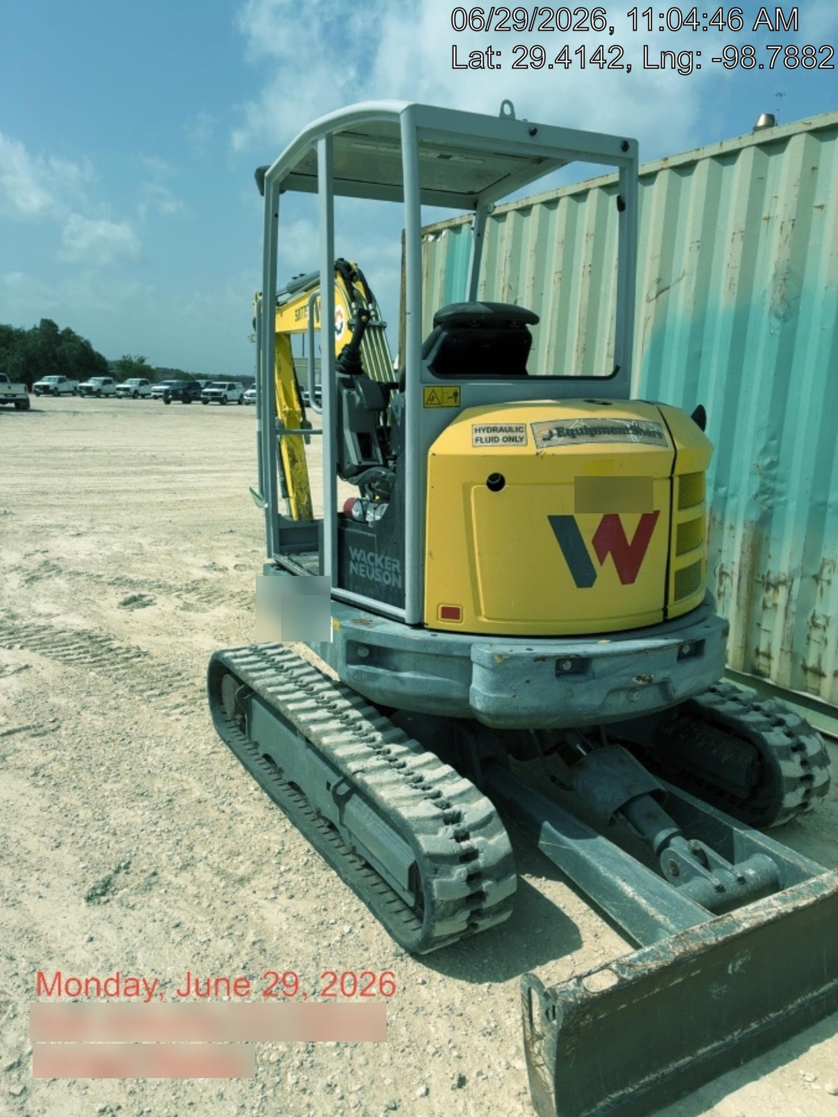 Wacker Neuson EZ36 Canopy unit with one Bucket