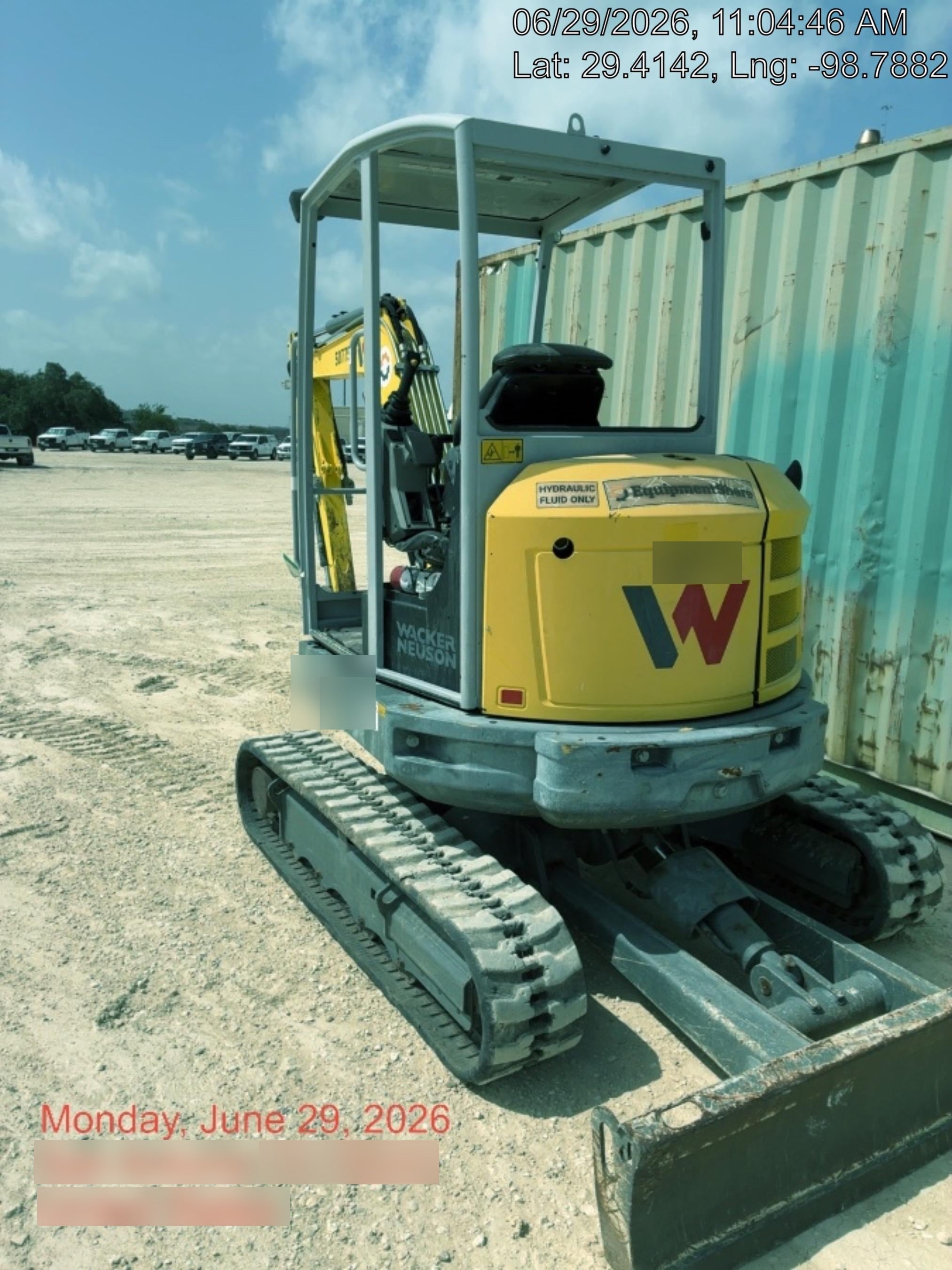 Wacker Neuson EZ36 Canopy unit with one Bucket