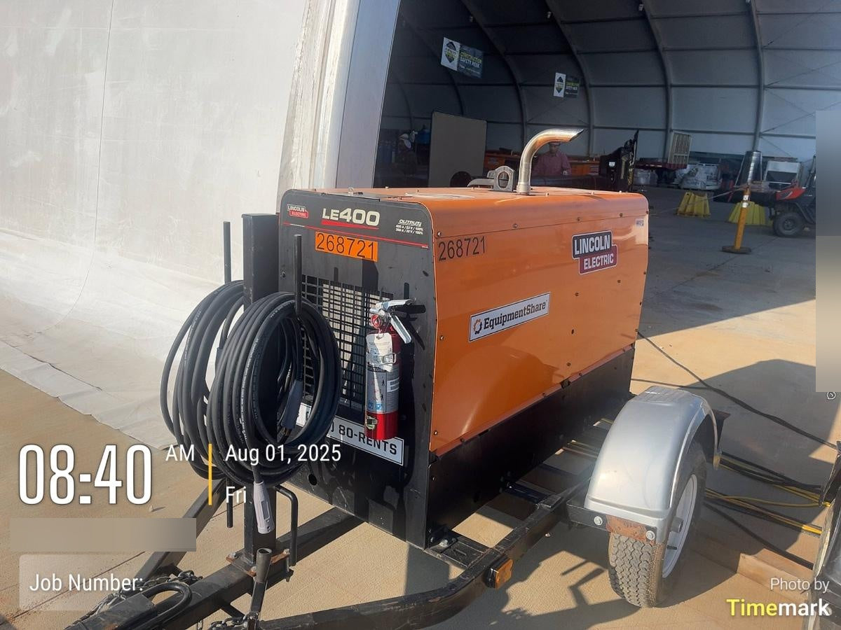 2022 Lincoln Electric LE400 Kubota V1505, Trlr, Cable Rack, Light Kit, ES Decals, T3