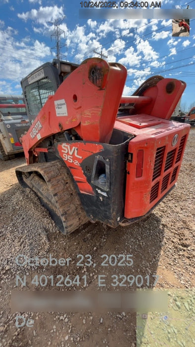 2019 Kubota SVL95-2S Cab/Heat/Air, Standard Tracks, Standard Flow, Hydraulic QC 80" HD Tooth Bucket