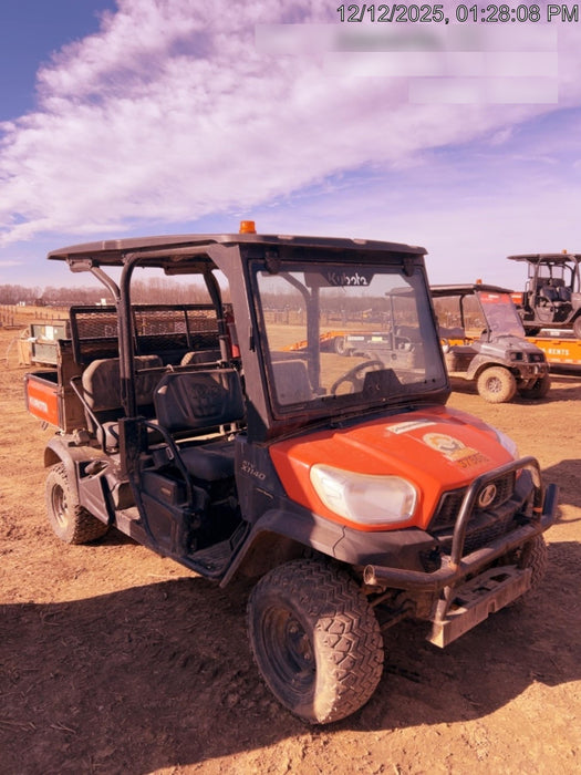 Kubota RTV-X1140W-H 4wd Utility Cart, LED Strobe, Windshield Tempered Glass, Plastic Canopy, Wire Harness Kit, Backup Alarm
