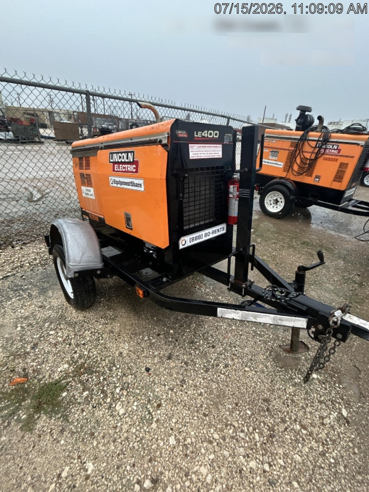 2023 Lincoln Electric LE400 Kubota V1505, Trlr, Cable Rack, Light Kit, ES Decals, T3