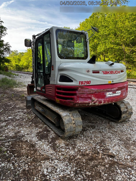 2019 Takeuchi TB290 Takeuchi TB290 Cab/Heat/AC w/Rubber Tracks, Auxiliary Hydraulics, Dozer Blade, Manual QC, 18/24/36" Buckets, Hydraulic Thumb Installed