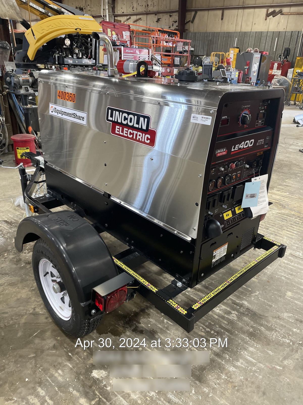 2024 Lincoln Electric LE400 Kubota V1505, Trlr, Cable Rack, Light Kit, ES Decals, T3
