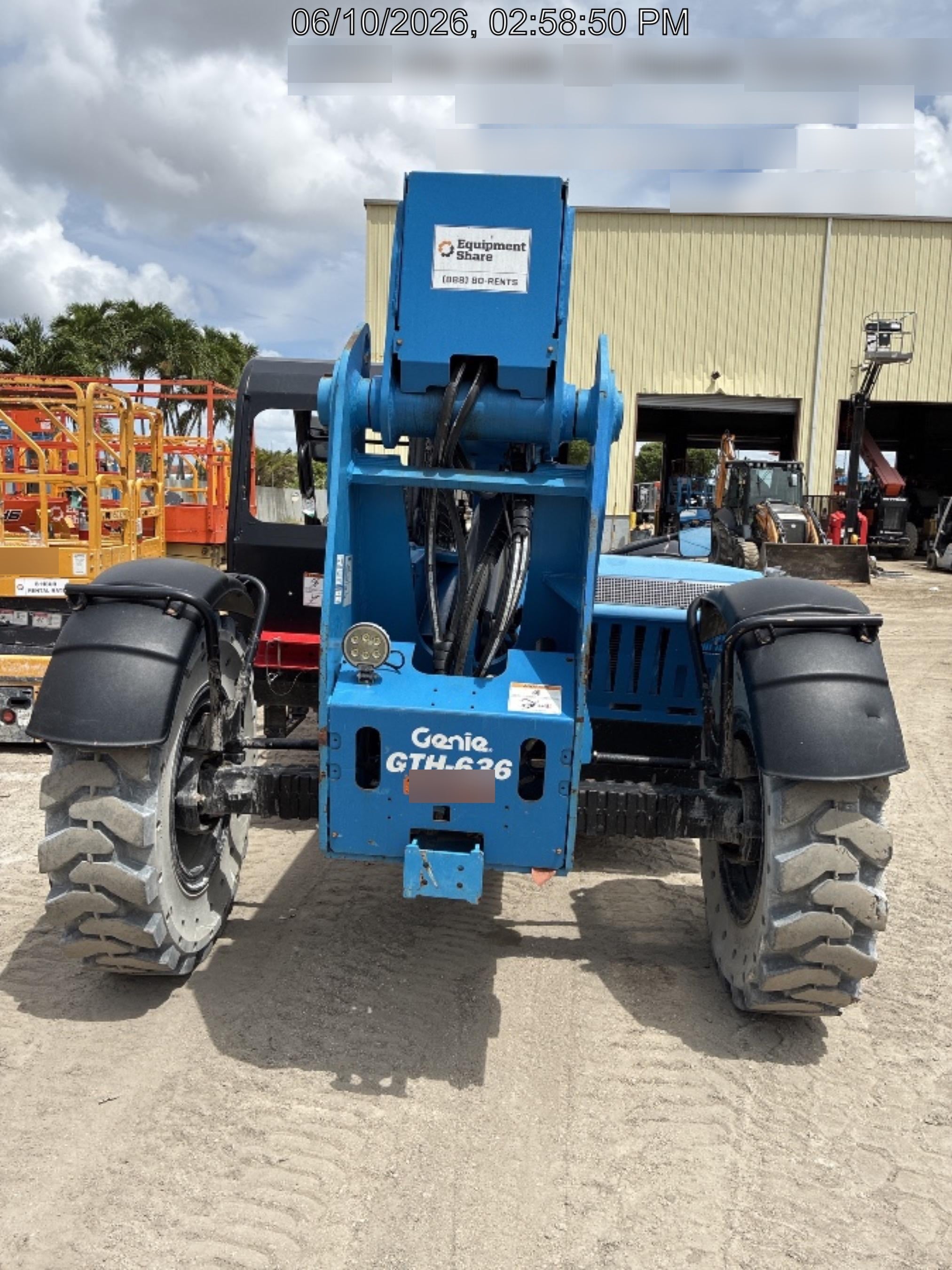 2020 Genie GTH-636 Canopy, Solid Tires, Work Lights, Beacon, Aux Hydraulics, Back up Alarm