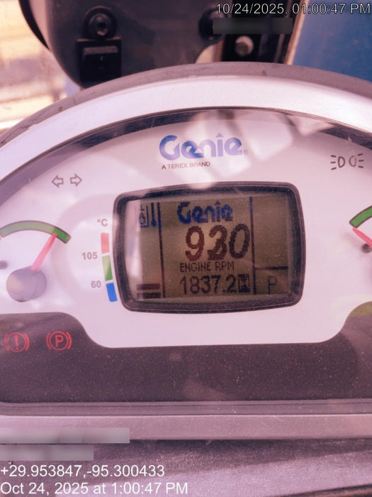 2019 Genie GTH-5519 Cab/Heat/AC, Solid RT Tires, LED Work Lights, Beacon 48" Carriage, 48" Forks