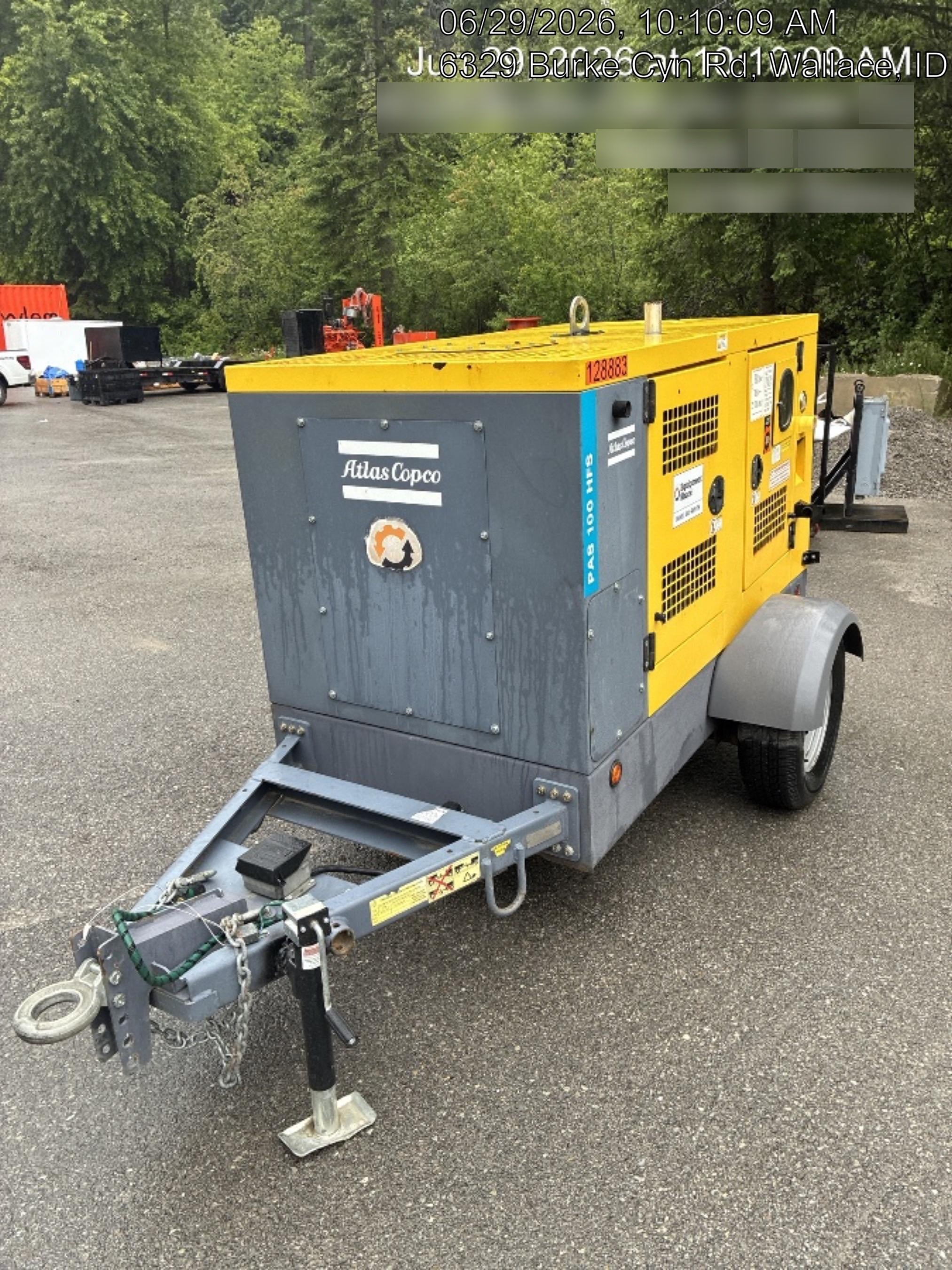2020 ATLAS COPCO PAS 100 HF CS Enclosed