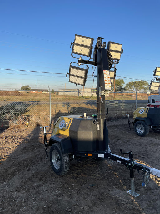 2022 Allmand NLV3GR (4) LED Light Fixture 350W, 23' Vertical Mast, 3kW Prime, Towable, ES Decals, T3
