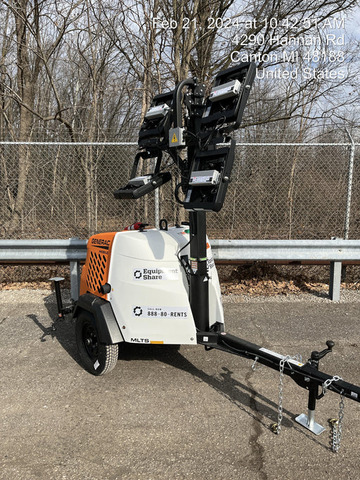 2024 Generac MLT2 Diesel, Flex Switch 120V Input, Powerzone Controller, 
(4) 320W LED Lights, 4kW Generator, 39.9 Gal Fuel Tank, 2" Ball, T3