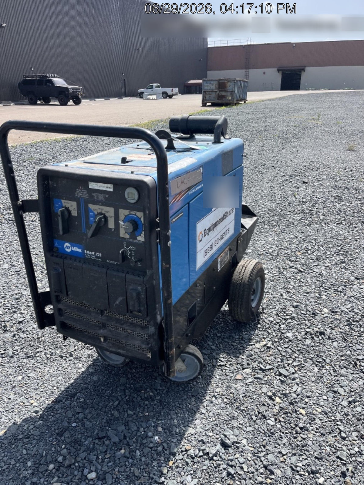 2019 Miller Electric BOBCAT 250 LP/Propane, Running Gear, Tank Bracket, Hose