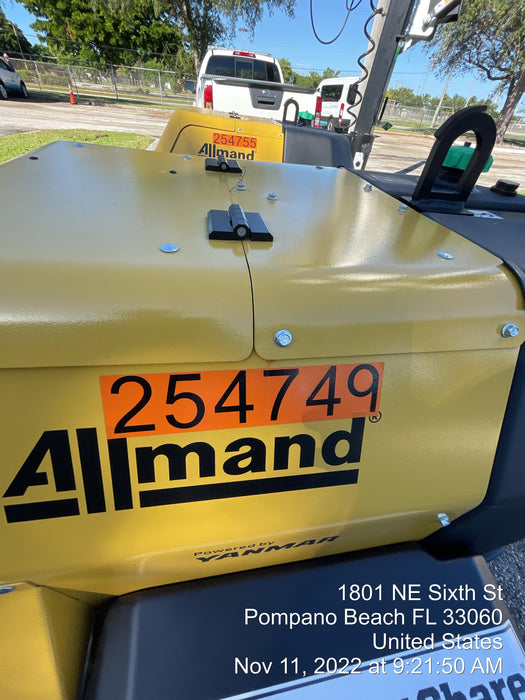 2022 Allmand NLV3GR (4) LED Light Fixture 350W, 23' Vertical Mast, 3kW Prime, Towable, ES Decals, T3