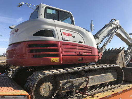 2019 Takeuchi TB290 Cab/Heat/AC Rubber tracks, Dozer blade, Travel alarm, Auxiliary hydraulics Manual QC, Hydraulic thumb, 18", 24", and 36" Buckets