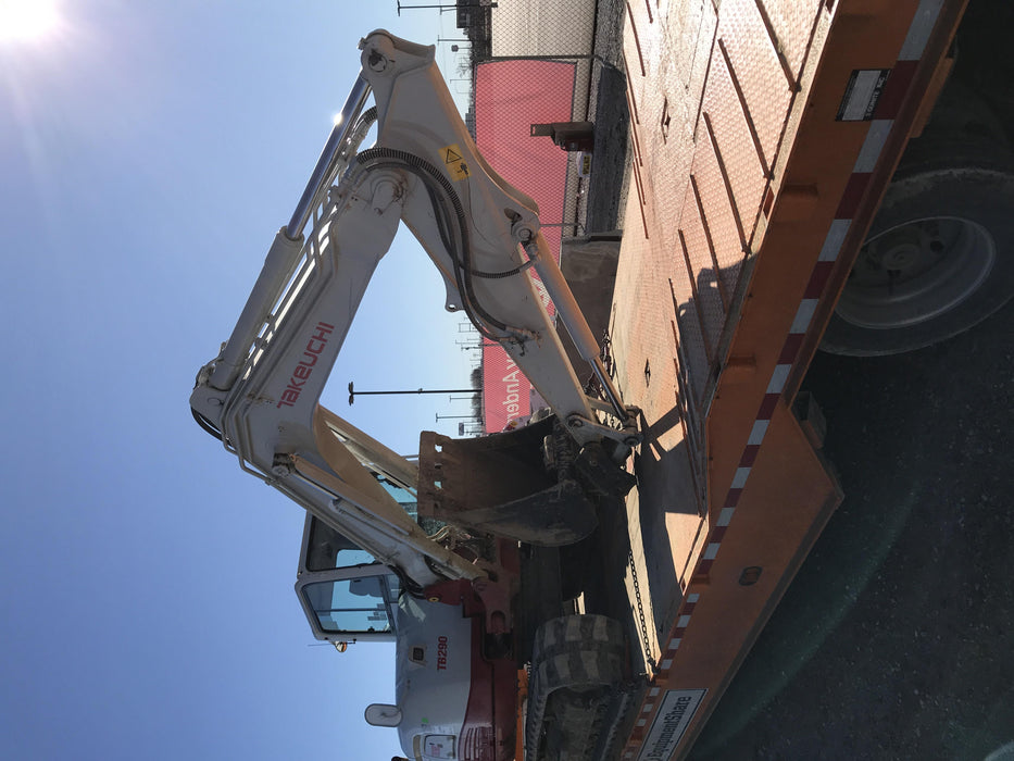 2019 Takeuchi TB290 Cab/Heat/AC Rubber tracks, Dozer blade, Travel alarm, Auxiliary hydraulics w/Manual QC, Hydraulic thumb, 18", 24", and 36" Buckets