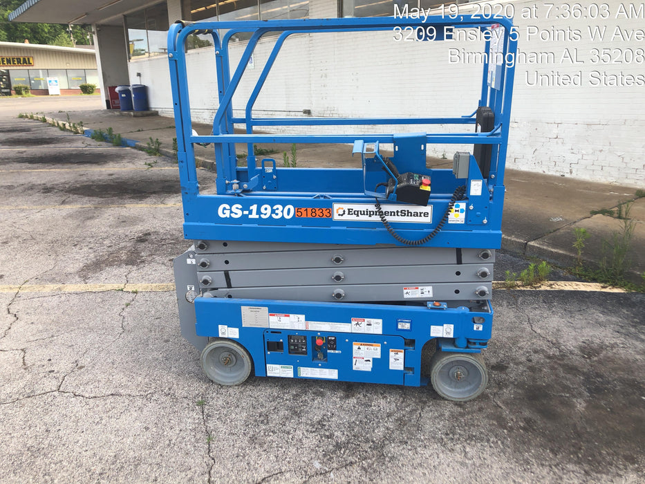 2019 Genie GS-1930 Fixed Rails with Chain Entry