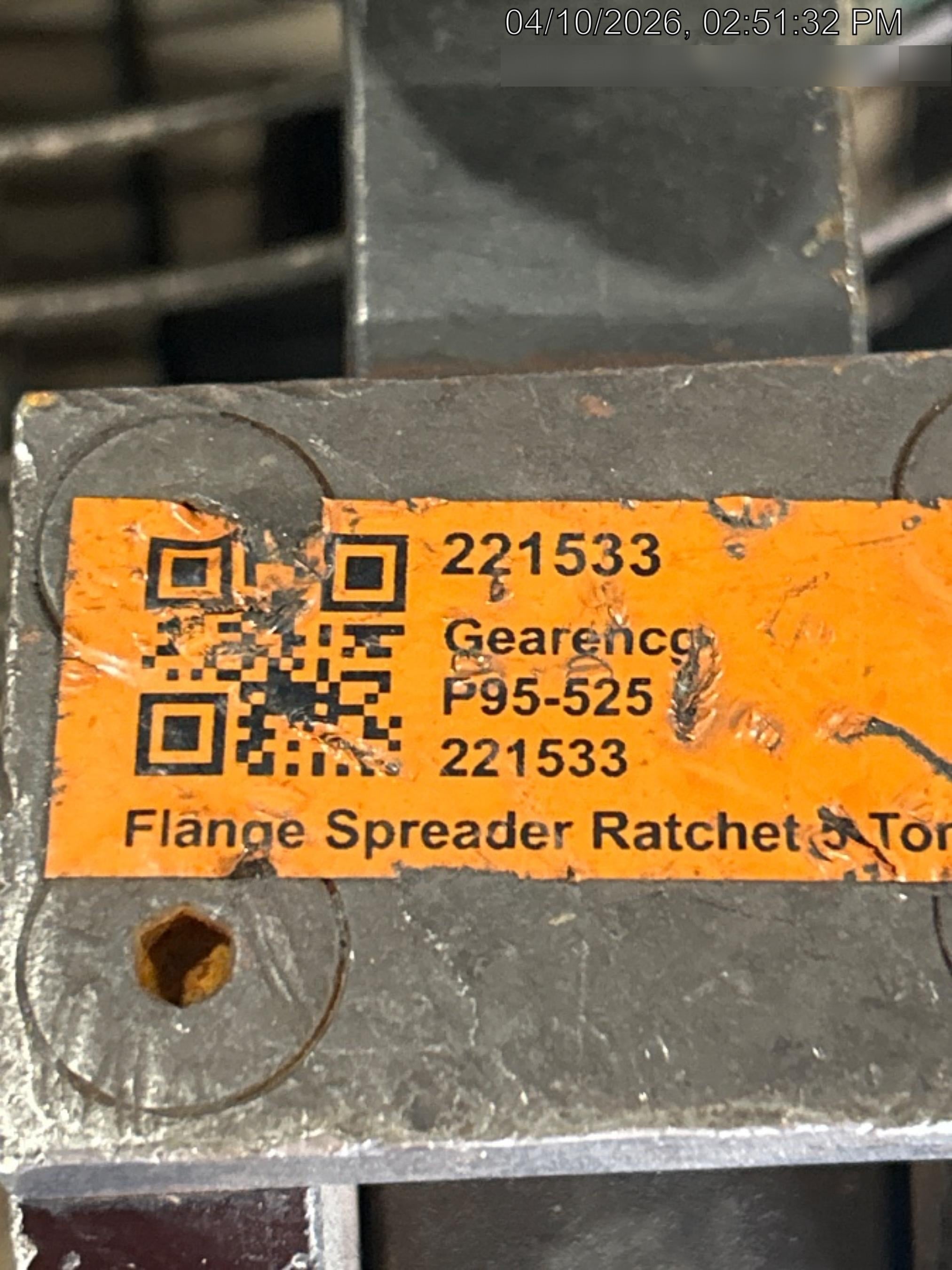 2022 GEARENCG MFG P95-525 GEARNCG MFG
