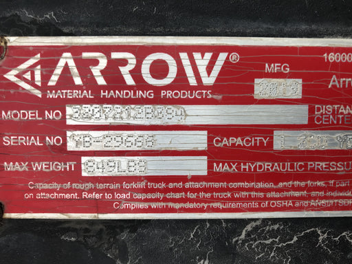 2019 ARROW MATERIAL HANDLING Telehandler Bucket Pin-On