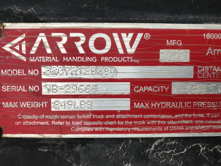 2019 ARROW MATERIAL HANDLING Telehandler Bucket Pin-On