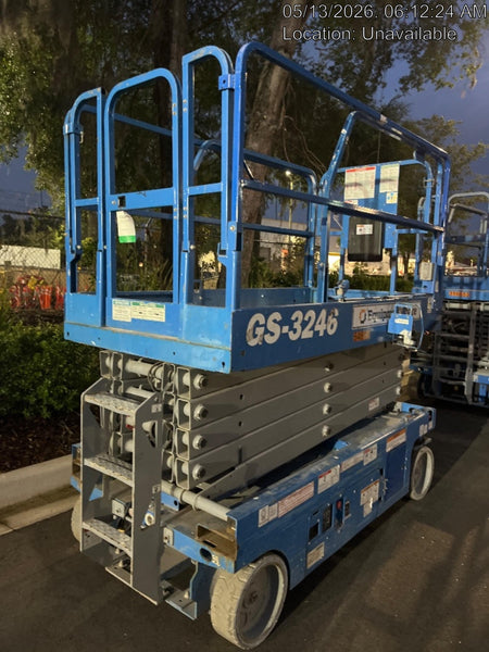 2019 Genie GS-3246 Folding rails with full height swing gate