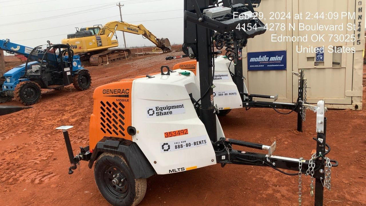 2023 Generac MLT2 Diesel, Flex Switch 120V Input, Powerzone Controller, (4) 320W LED Lights, 4kW Generator, 39.9 Gal Fuel Tank, 2" Ball, T3