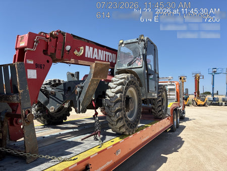 2018 Manitou MTA10055 Manitou MTA 10055 w/Cab/Heat/AC, Work Lights/Strobe, Aux Hyd, Solid Tires, Lift Hook, 66" Carriage, 60" Forks