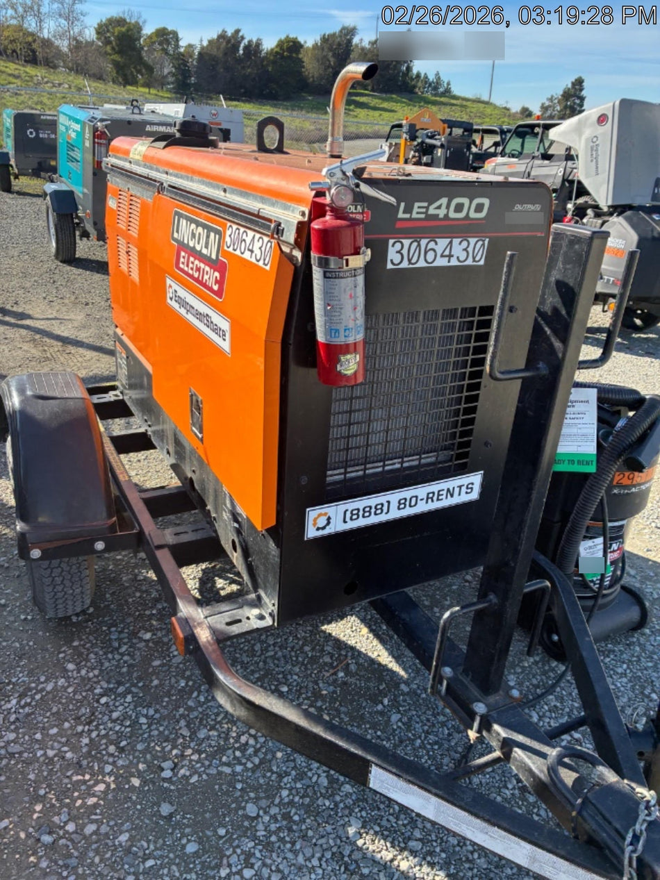 2023 Lincoln Electric LE400 Kubota V1505, Trlr, Cable Rack, Light Kit, ES Decals, T3