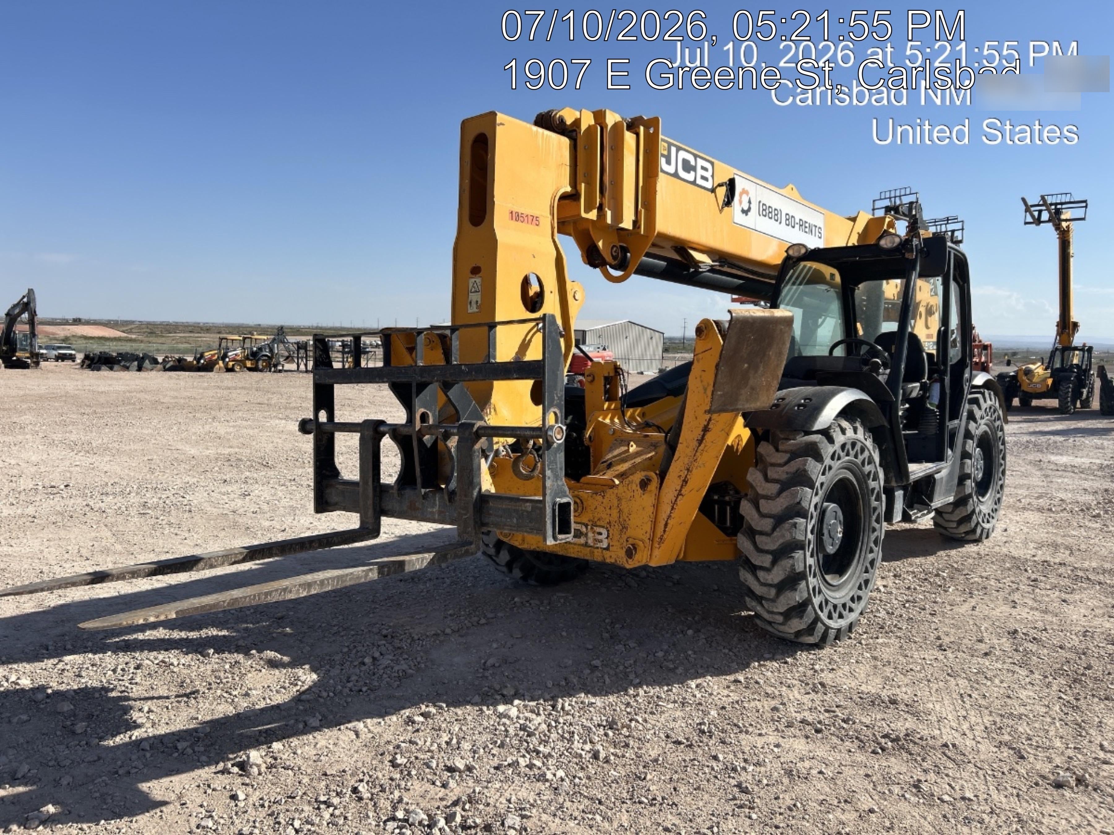 2020 JCB 512-56 Canopy, 74Hp, Solid Tires, Work Lights, Beacon, Aux Hydraulics, Back up Alarm, Lifting Eye, ES Decals