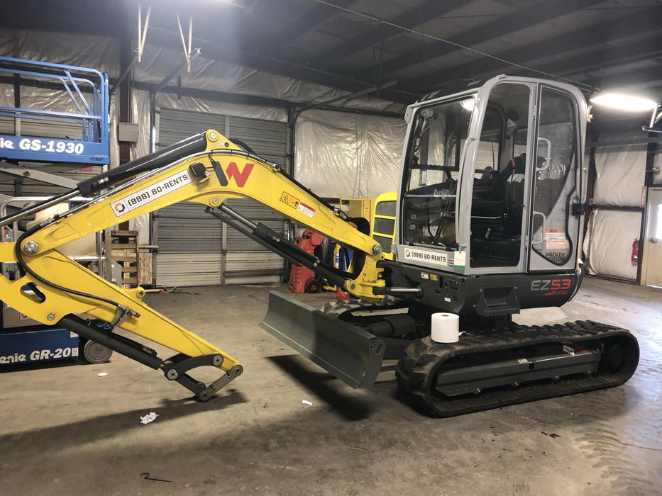2019 Wacker Neuson EZ53 Wacker Neuson EZ53 Enclosed Cab, Rubber Tracks, Long Dipperstick, T4, VDS, Hydraulic Thumb