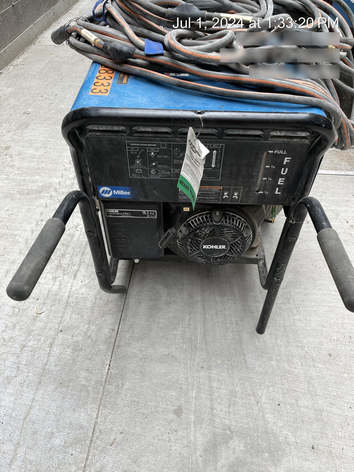2023 Miller Electric Blue Star 185 Engine Driven Welder, Electric Start, 13 hp, Gas, 6,500 W Peak 907664