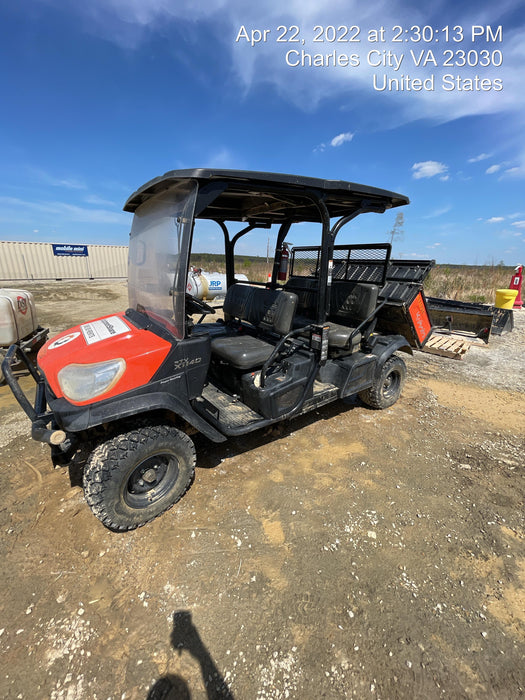 2021 Kubota RTV-X1140W-H Plastic Canopy, Windshield Acrylic Clear, LED Strobe Light, Wire Harness Kit, Back up Alarm