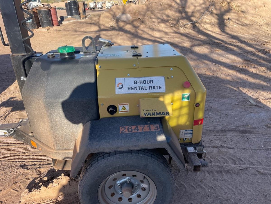 2022 Allmand NLV3GR (4) LED Light Fixture 350W, 23' Vertical Mast, 3kW Prime, Towable, ES Decals, T3