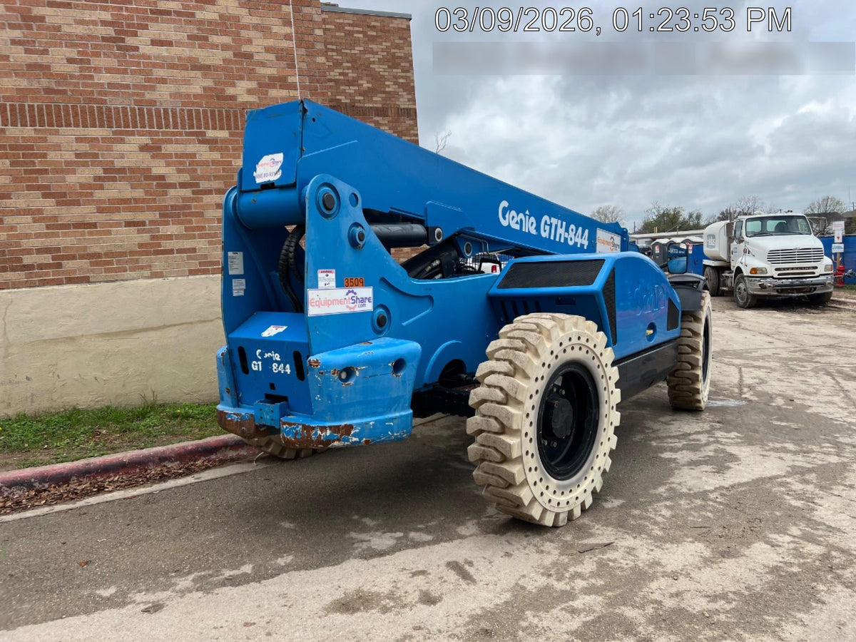 2017 Genie GTH-844 Diesel Engine, Solid Tires, 60" Carriage, Open ROPS
