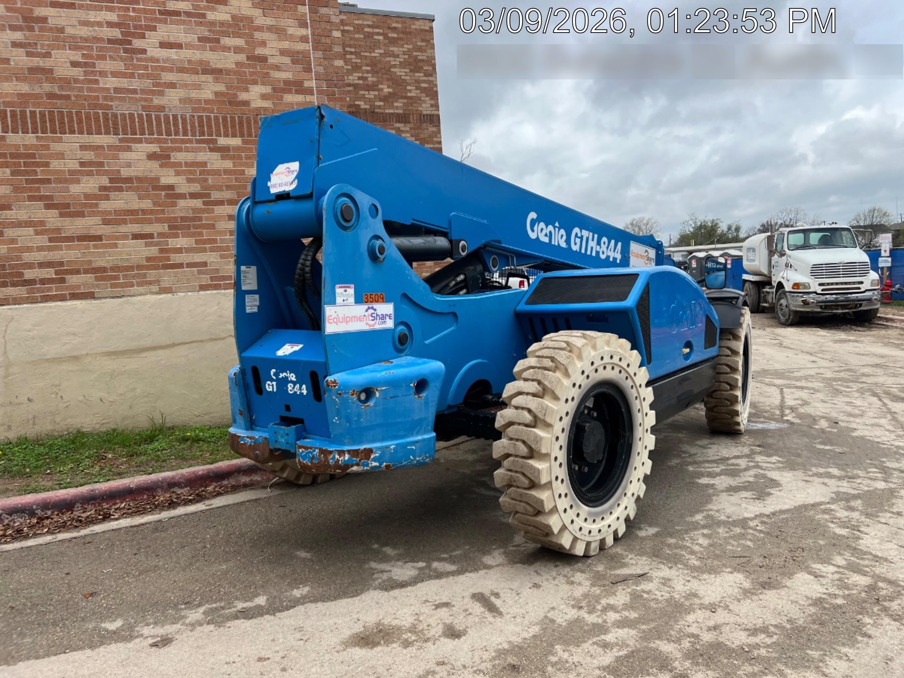 2017 Genie GTH-844 Diesel Engine, Solid Tires, 60" Carriage, Open ROPS