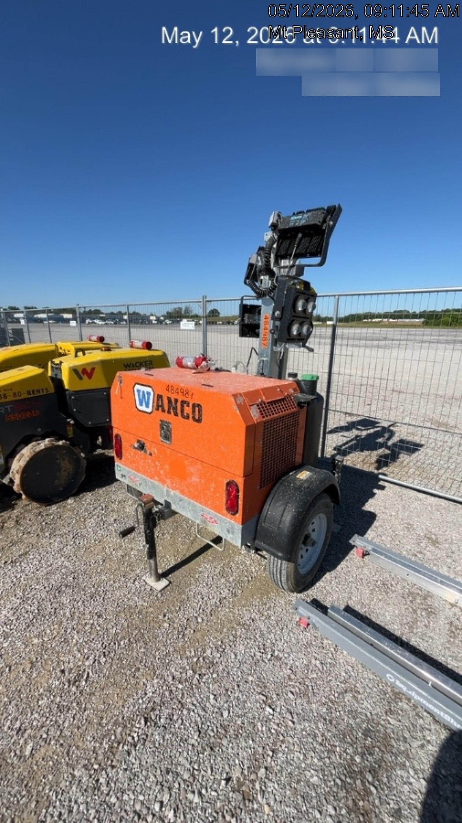 2025 Wanco WLTT-4MM4K Diesel, Mitsubishi L2E, 9.0HP @1800 rpm, Deep Sea Controller, Shore Power Plug, Auto Start, (4) 350W LED Floodlights, 4kW Generator, 60 Gal Fuel Tank, 2" Ball, T3