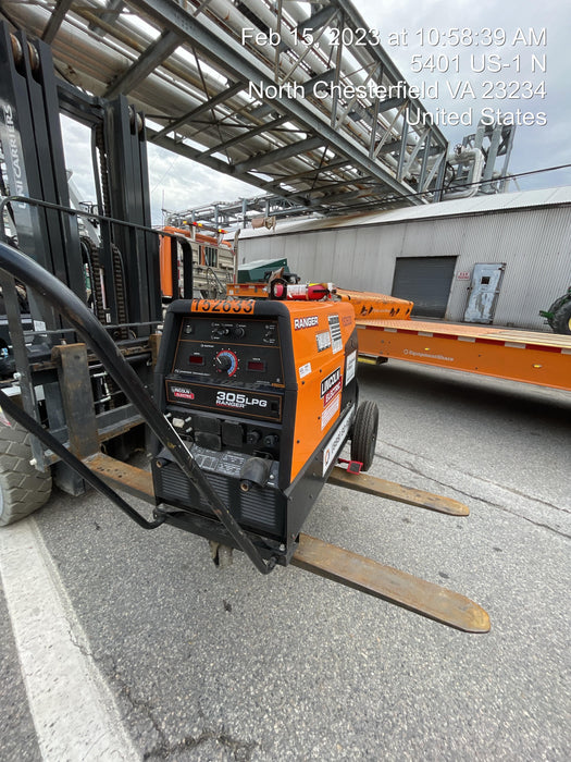 2021 Lincoln Electric Ranger 305 LPG LPG One-Pak (includes undercarriage, tank holder & tank strap) ORANGE