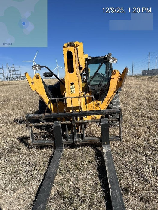 2019 JCB 512-56 Enclosed Cab, 74 HP, Solid Tires, Worklights, Beacon, Aux Hydraulics, Lifting Eye 60" Carriage/60" Forks