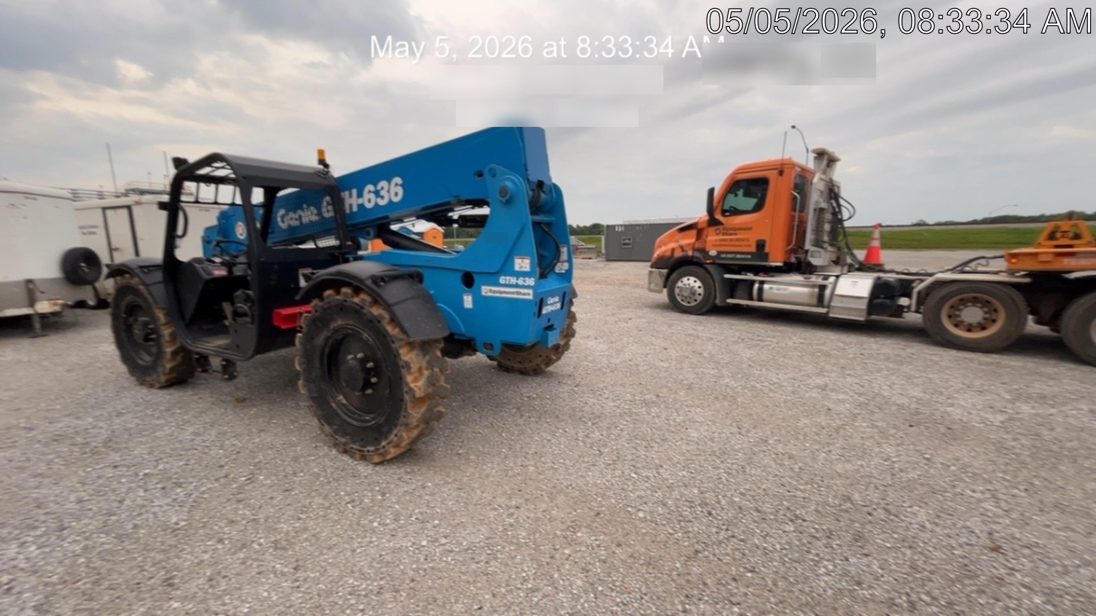 2018 Genie GTH-636 Genie GTH-636 w/Open ROPS, Work Lights, Solid Tires, RH Cab Mesh, Beacon, 48" Carriage and Forks