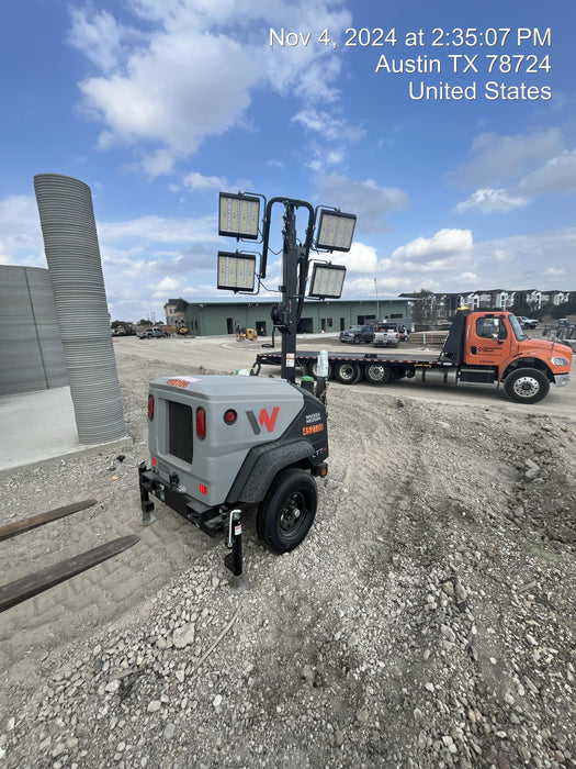 2024 Wacker Neuson LTT4 Diesel, Kohler KDW702, Deep Sea Controller, Auto Start, LED 320W, Bypass Outlet, T3