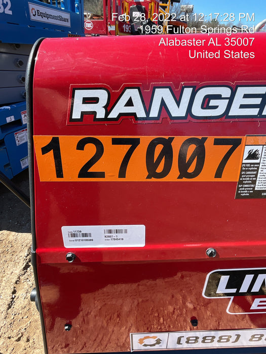 2021 Lincoln Electric Ranger 305 LPG K3430-1, Ranger 305 LPG, Undercarriage, Tank Holder & Strap, 10kw AC Gen, 25hp Kohler LPG Eng