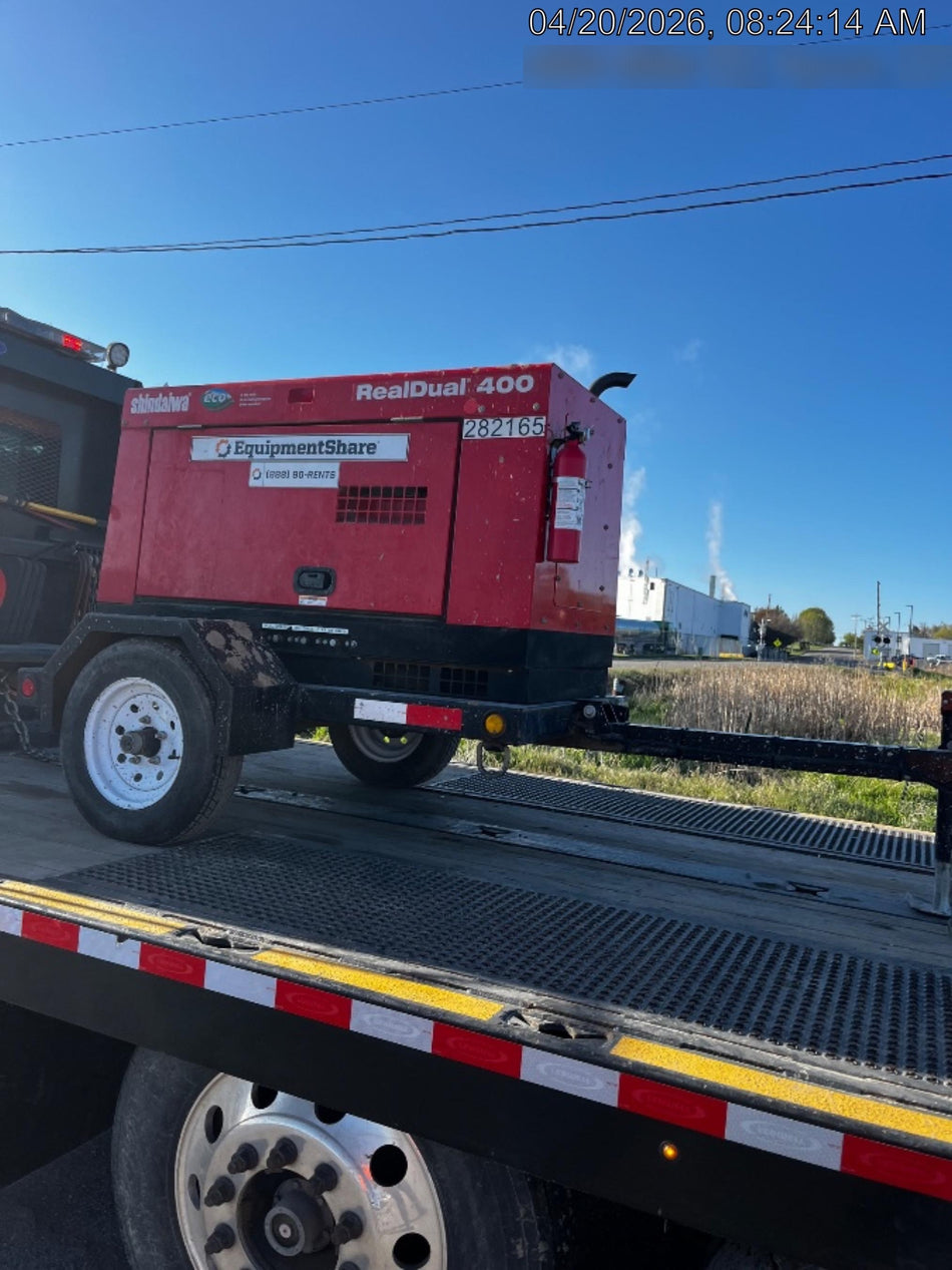 2022 Shindaiwa DGW400MDL Kubota D902 Engine, 23 HP, Dual Op Welder, Wire, Arc, Droop Stick, Tig, and CC Stick Functionality, Simulphase, 3 Phase and 1 Phase Gen Output, Single Axle NB Trlr, Slr Trckl Chrg 12V 12W, Fire Ext