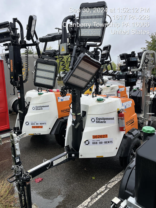 2023 Generac MLT2 Diesel, Flex Switch 120V Input, Powerzone Controller, 
(4) 320W LED Lights, 4kW Generator, 39.9 Gal Fuel Tank, 2" Ball, T3