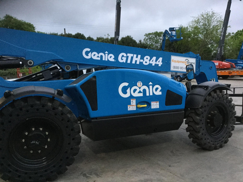 2017 Genie GTH-844 Diesel Engine, Solid Tires, 60" Carriage, Open ROPS
