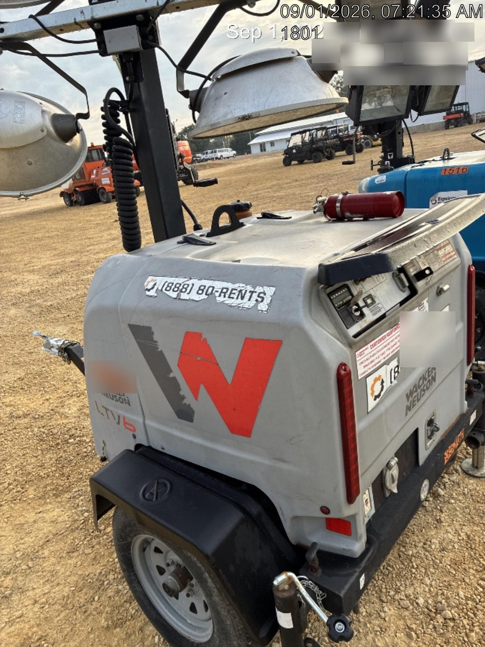 2019 Wacker Neuson LTV6L-MH Wacker Neuson LTV6L Mobile Light Tower w/Fuel Level Sensor Installed