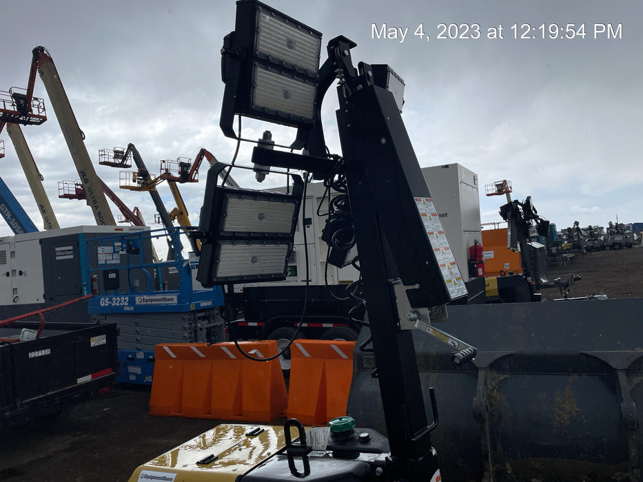 2022 Allmand NLV3GR (4) LED Light Fixture 350W, 23' Vertical Mast, 3kW Prime, Towable, ES Decals, T3
