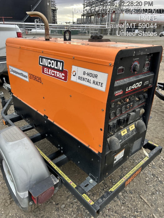 2022 Lincoln Electric LE400 Kubota V1505, Trlr, Cable Rack, Light Kit, ES Decals, T3